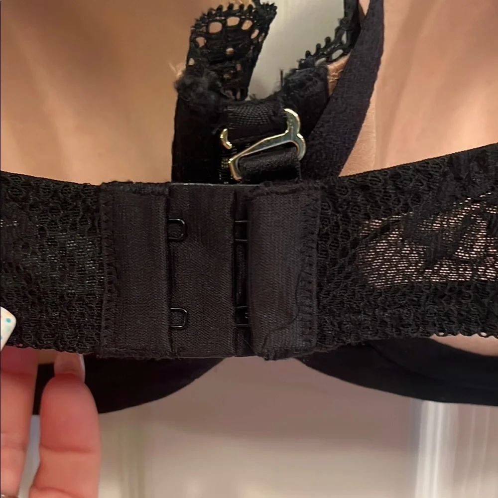 Adore Me Black Lace Full Coverage Bra